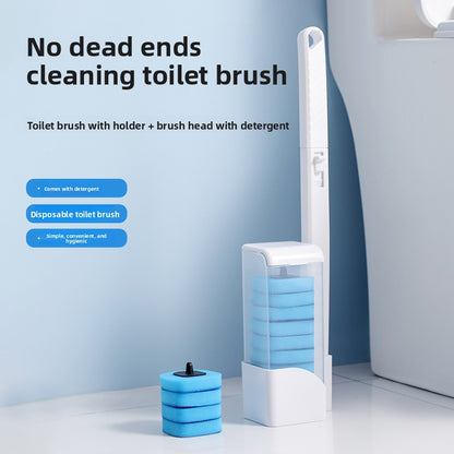 Disposable Toilet Brush with Wall Mount