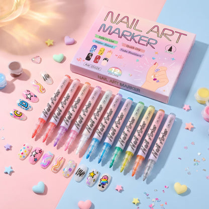 Azyraa ArtNails™ – 12 Color Marker Set