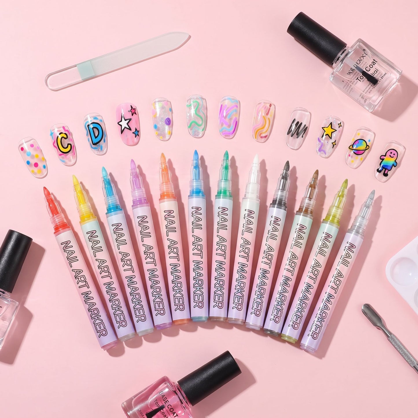Azyraa ArtNails™ – 12 Color Marker Set