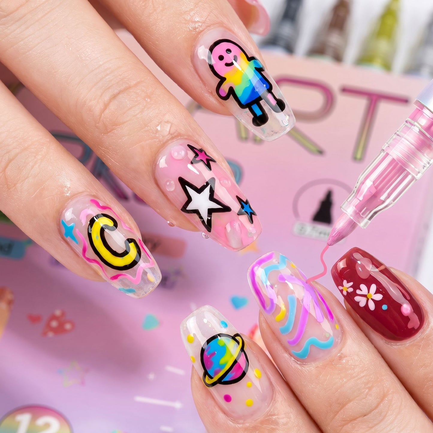 Azyraa ArtNails™ – 12 Color Marker Set